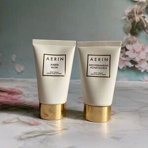 Aerin Amber Musk and Mediterranean Honeysuckle Body Cream Duo, 1oz/30ml each